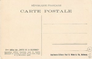 France Patriotic Flag Red Cross postcard artist Paul R. Weber 1918 