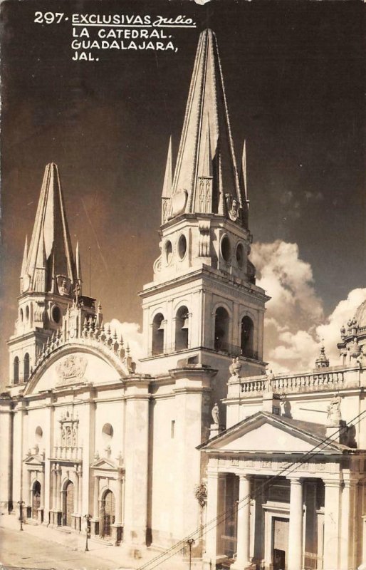 RPPC Exclusivas Julio La Catedral Guadalajara Jalisco 1946 Vintage Postcard 