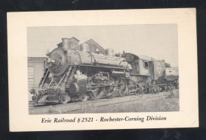 ERIE RAILROAD TRAIN ENGINE LOCOMOTIVE ROCHESTER CORNING DIVISION POSTCRD