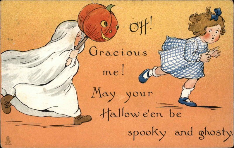 Halloween Little Boy Ghost Costume TUCK 188 c1910 Postcard