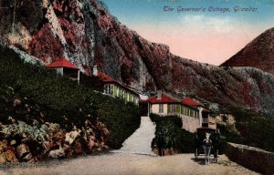 Gibraltar The Governors Cottage Gibraltar Vintage Postcard 08.73