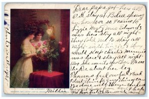 1910 The Lindsay Girl Mirror Gas Lightning Advertising Kansas City MO Postcard