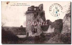 Old Postcard Elven (Morbihan) Les Vieux Donjon before restoration