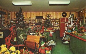 North Eastham MA, Cape Cod, Christmas in the Grove Shop, 1960's, Roadside Chrome