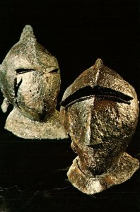 CONTINENTAL SIZE POSTCARD CARTER'S GROVE PLANTATION THE WOLSTENHOLME HELMETS