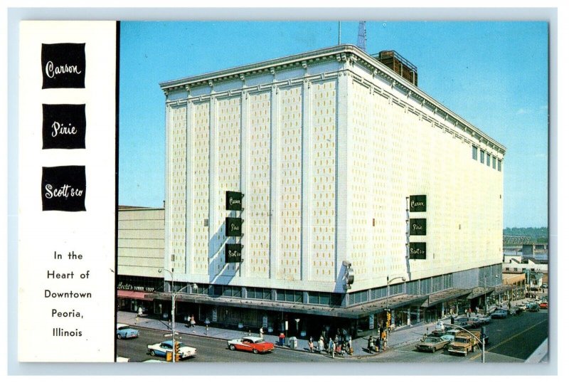 Carson Pirie Scott & Co. Downtown Peoria Illinois IL Unposted Vintage Postcard