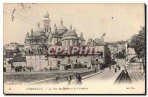 Old Postcard The Bridge of Barris Perigueux and Cathedrale