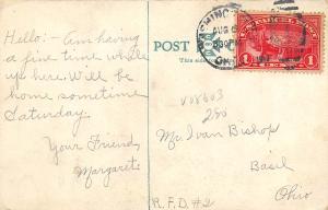 Washington Court House Ohio 1913 Postcard Grace M.E. Church w/ Parcel Post Stamp