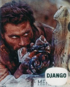 Franco Nero Django Spaghetti Western Film Large 10x8 Hand Signed Photo