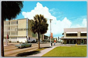 Vtg Clearwater Florida FL Cleveland Street & Osceola Avenue View Postcard