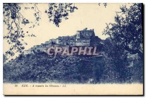 Old Postcard Eze through Oliviers