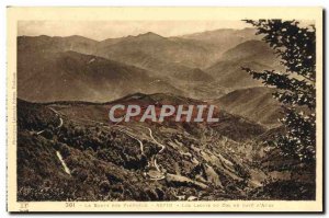 Old Postcard of Route laces Pyrenees Col du cote d & # 39Aure