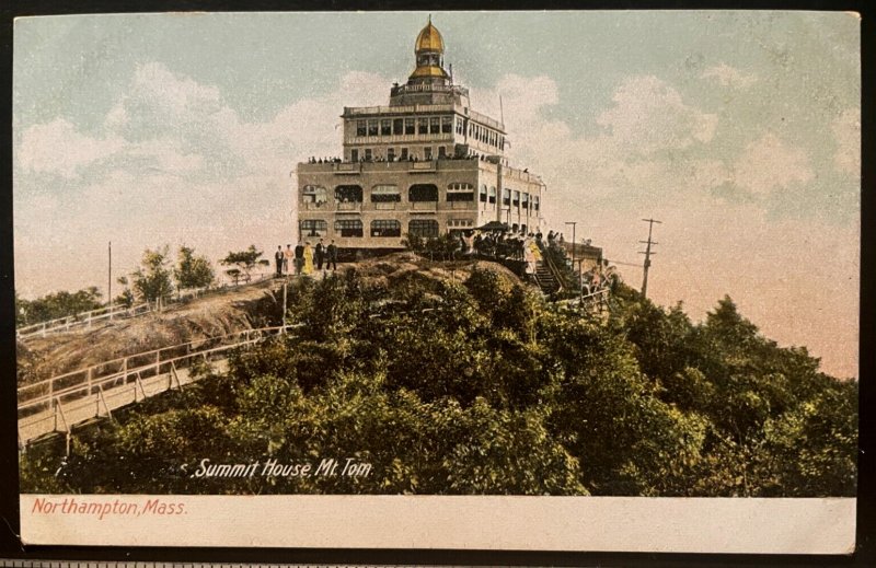 Vintage Postcard 1907-1915 Summit House, Mt. Tom, Northampton, Massachusetts MA