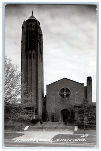 Lincoln Nebraska NE Postcard RPPC Photo Plymouth Church 1948 Vintage Posted