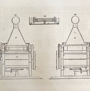 Cloth Shearing Machines Woodcut 1852 Victorian Industrial Print Drawing 1 DWS1B