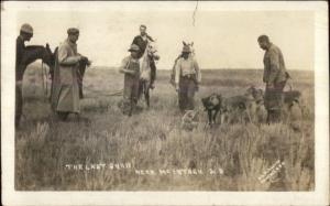 McIntosh SD The Last Snap - Men & Dogs c1910 Real Photo Postcard