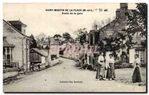 Old Postcard Saint Martin of Station Road Square