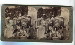 465973 1904 year Panama Indian washerwomen at work Underwood STEREO PHOTO