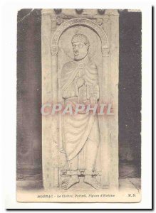 Moissac Old Postcard The cloister portal figure of & # 39Eveque