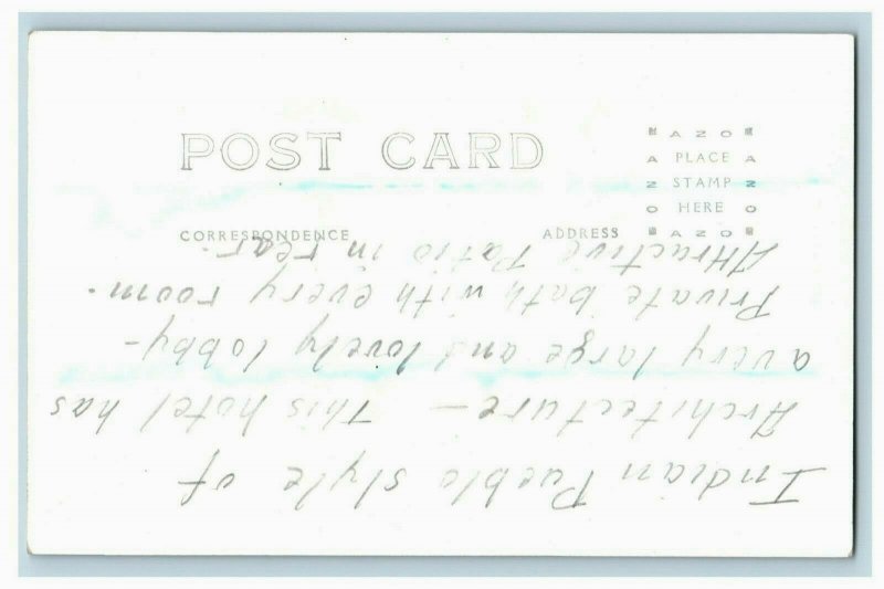 1920s RPPC Alessandro Hotel Hemet, CA Real Photo Coffee Shop Signs Postcard F96