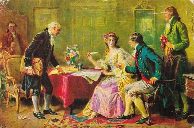 The Marriage Contract 1789 Jefferson's Daughter Signing It