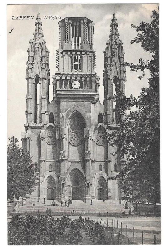 Belgium Bruxelles Laeken Eglise Notre Dame Vintage Postcard