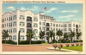 Postcard The Barcelona Hotel and Apartments in San Diego, California~134047