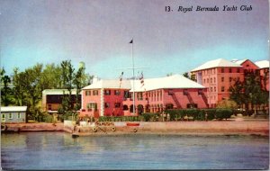 VINTAGE POSTCARD ROYAL BERMUDA YACHT CLUB WHARF AND QUAYSIDE 1960s