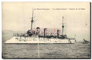 Old Postcard warship D'Entrecasteaux first class cruiser