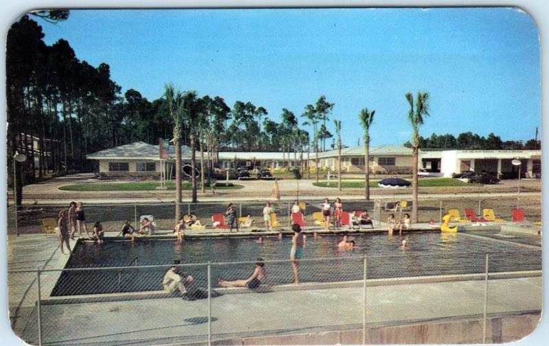 BILOXI, Mississippi  MS    Roadside SUN-N-SAND HOTEL COURT  Pool c1950s Postcard