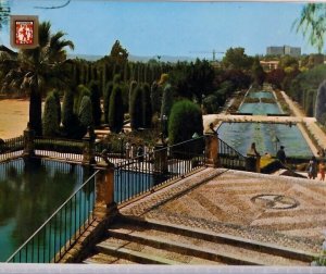 VINTAGE POSTCARD GARDENS AND PONDS OF THE ALCAZAR CORDOBA SPAIN EUROPEANSIZE