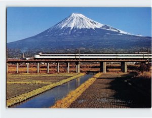 Postcard World fastest Bullet train on the New Tokaido Line, Shizuoka, Japan
