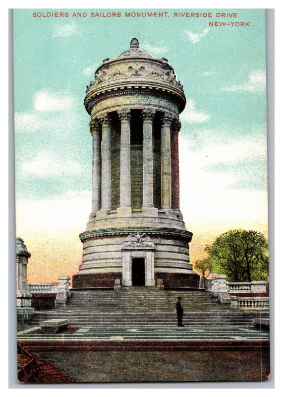 New York City Soldiers Sailors Monument Postcard Riverside Drive New York NY 