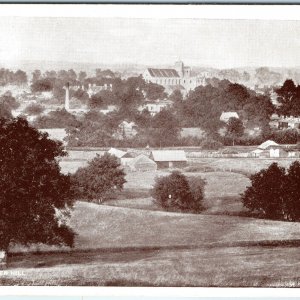 c1900s Romsey, England Abbey Church Green Hill Farmland Rural Countryside A355