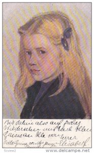 Portrait of blond girl, PU-1912