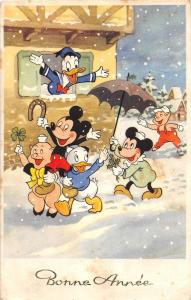 C44/ Brussells Belgium Japan Walt Disney Mickey Mouse Postcard Donald Duck 1959