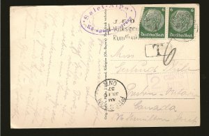 Germany Postmarked 1937 Obersee mit Teufelshorner J Hillebrand RPPC