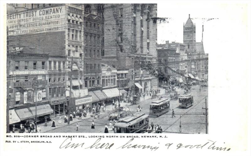 New Jersey Newark   Corner Broad and Market Streets