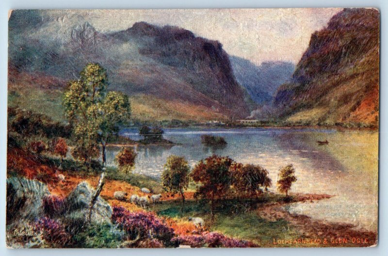 Perthshire Scotland Postcard Lochearnhead & Glen Ogle c1910 Oilette Tuck Art