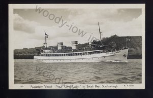 f2174 - British Ferry - New Royal Lady in South Bay, Scarborough - postcard