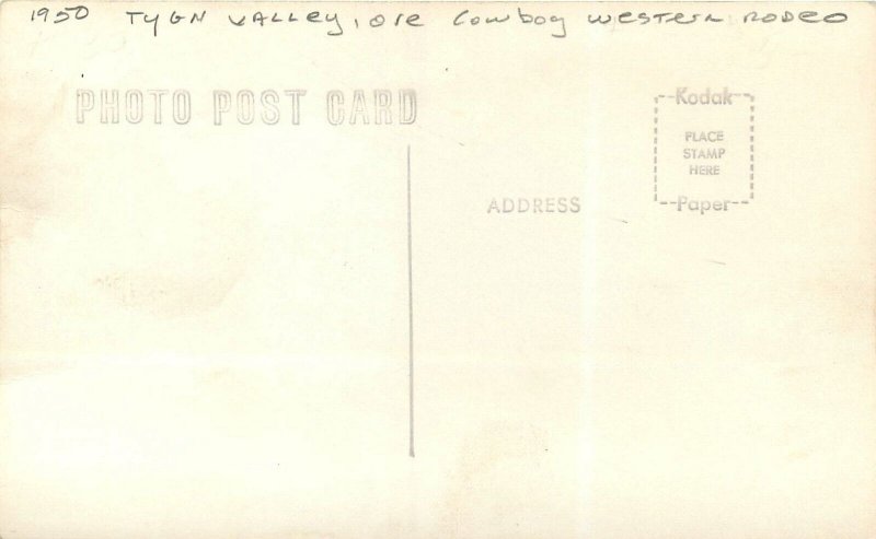 Postcard RPPC Oregon Tygn Valley Cowoy Western Rodeo 23-9130