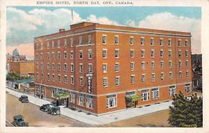 North Bay Ontario Canada Empire Hotel Exterior View Antique Postcard J76648