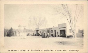 Buffalo WY Al Abam's Service Gas Station Roadside Postcard