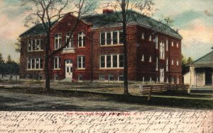 Vintage Postcard 1907 New First Ward School Building Seneca Falls New York NY