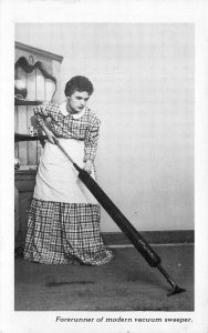 Forerunner of Modern Vacuum Sweeper Postcard