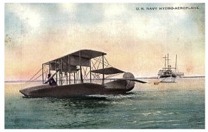 US Navy Hydro Aeroplane Airplane Postcard