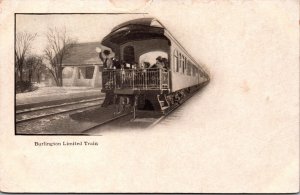 Postcard Burlington Limited Railroad Train