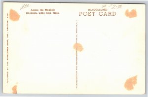 Chatham Cape Cod Massachusetts~Across Meadow~c1910 Hand-Colored Postcard