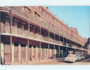 1950's OLD CARS AT PONTALBA APARTMENTS New Orleans Louisiana LA c3186