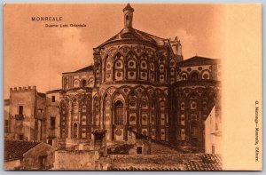 Vtg Monreale Duomo Lato Orientale Cathedral East Side View Sicily Italy Postcard